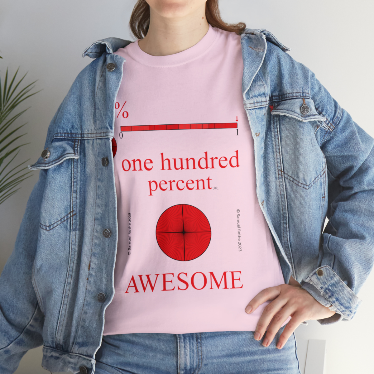100% Awesome Pink T-shirt