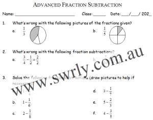 Advanced Fraction Subtraction